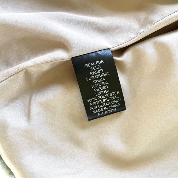 Adrienne Landau Rabbit Fur Vest in Natural Cream and Tan Tones - Picture 10 of 15